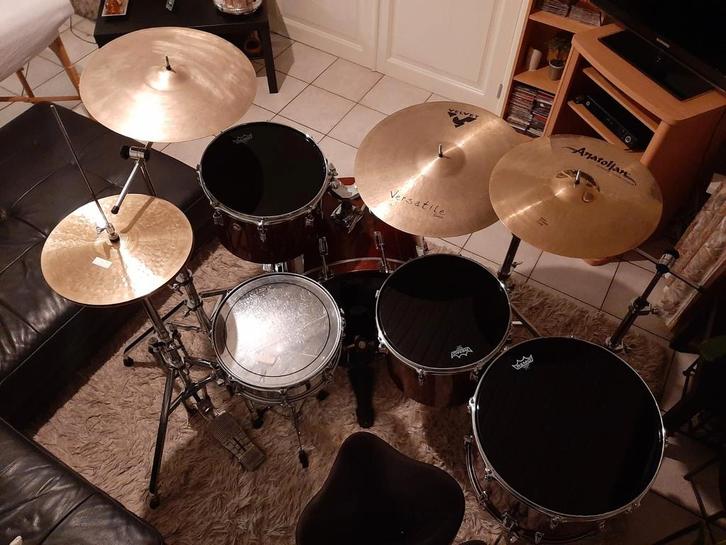 Vintage Tama Superstar Mahogany + verzameling cymbalen, Muziek en Instrumenten, Drumstellen en Slagwerk, Gebruikt, Ophalen