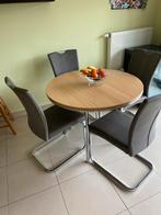 Ronde tafel met 4 stoelen, Huis en Inrichting, Ophalen, Zo goed als nieuw