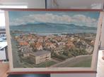 Schoolkaart Reykjavik, Antiek en Kunst, Ophalen of Verzenden, Stad- en Dorpsgezichten