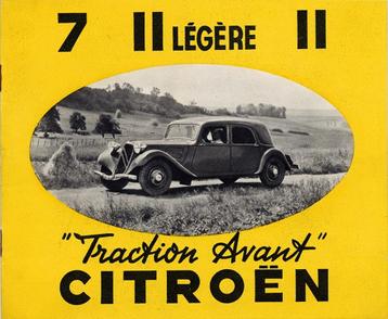 Brochure Citroen Traction avant, octobre 1937
