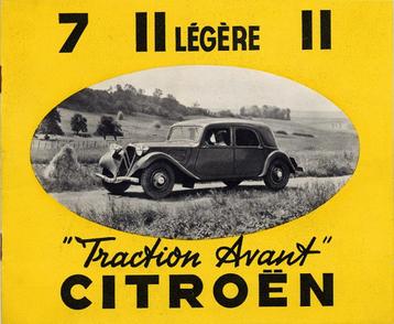 Brochure Citroen "Traction Avant", oktober 1937 beschikbaar voor biedingen