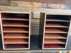 Vintage opberg van hout voor papierwerk, Antiek en Kunst, Curiosa en Brocante, Ophalen
