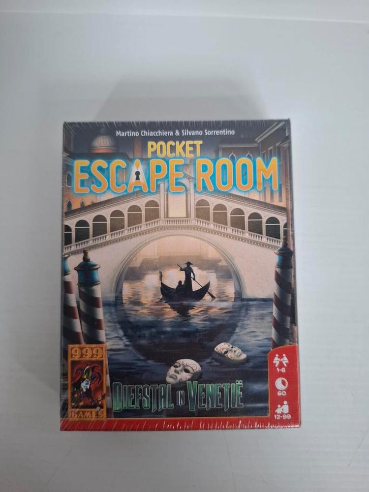 Pocket Escape Room Diefstal in Venetië 999 Games nieuw spel, Hobby en Vrije tijd, Gezelschapsspellen | Kaartspellen, Nieuw, Een of twee spelers