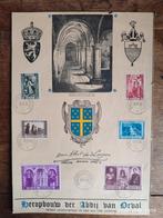 Feuillet avec 6 timbres ORVAL de 1939 ., Collections, Marques de bière, Comme neuf, Autres marques, Autres types, Enlèvement ou Envoi