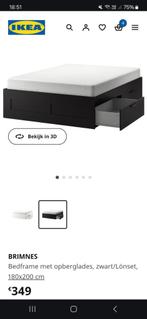 Ikea bed met lades 180x200, 180 cm, Gebruikt, Box, Hout