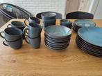 Blauw servies compleet Elin, Huis en Inrichting, Keuken | Servies, Ophalen, Zo goed als nieuw, Compleet servies