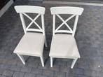 Lot de 2 chaises, Maison & Meubles, Chaises, Tissus, Utilisé, Envoi, Blanc