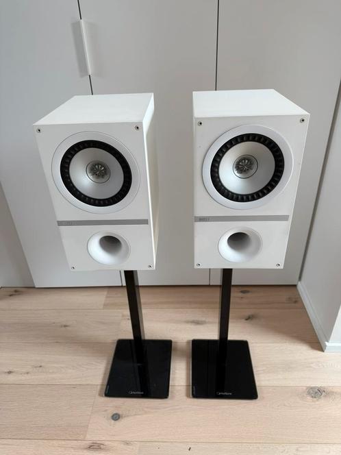 Kef Q300 luidsprekers en statieven (paar), Audio, Tv en Foto, Luidsprekerboxen, Gebruikt, Front, Rear of Stereo speakers, Overige merken
