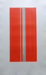 LUC PEIRE / GEOMETRISCHE ABSTRACTIE / KLEURETS / 56x35cm SIG, Antiek en Kunst, Kunst | Litho's en Zeefdrukken, Ophalen of Verzenden