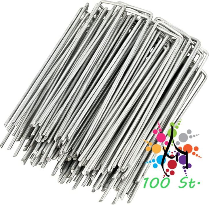 Grondpinnen / Grondhaken / Kunstgrashaken 100 st., Tuin en Terras, Overige Tuin en Terras, Nieuw, Ophalen of Verzenden