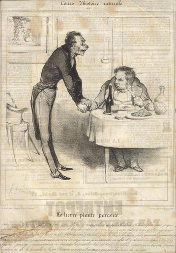 Honoré Daumier litho "Le Lievre Plante Parasite" beschikbaar voor biedingen