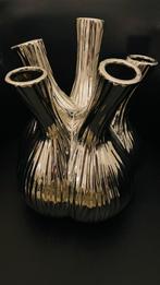 Tulpenvaas zilverkleur Daan Kromhout nieuw, Ophalen of Verzenden, Zo goed als nieuw