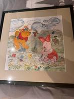 Cadre avec lithographie de Winnie l'ourson et Porcinet, Enlèvement
