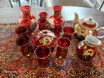 Qajar Style, Set of Decorative tea Glasses  sugar bowl, Ophalen