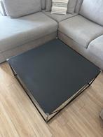 Vierkante salontafel – zwart metaal – 90 cm, Ophalen, Zo goed als nieuw, Metaal