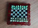 Chinees vintage schaakbord hout met stenen schaakstukken, Een of twee spelers, Ophalen, Gebruikt