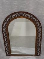 Prachtige spiegel in smeedijzeren kader, Antiek en Kunst, Overige vormen, 50 tot 100 cm, Minder dan 100 cm, Ophalen