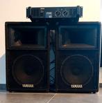 2 Yamaha 600W/8 ohm luidsprekers + Yamaha P1600 versterker, Audio, Tv en Foto, Luidsprekerboxen, Ophalen, Zo goed als nieuw