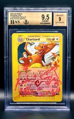 Skyridge Charizard quad 9,5 gesigneerd door Saitou, Verzamelen, Ophalen of Verzenden
