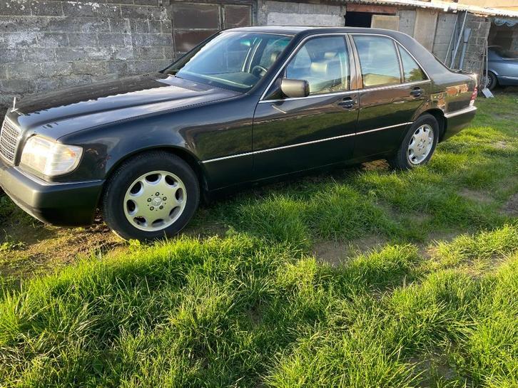 MERCEDES  300SE  W140, Auto's, Mercedes-Benz, Particulier, S-Klasse, Open dak, Benzine, 4 deurs, Automaat, Zwart, Zwart, Leder