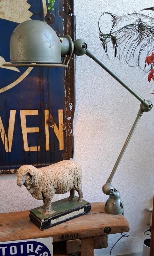 Originele oude 2 arms Jielde industriele met klem, Antiek en Kunst, Antiek | Verlichting, Ophalen
