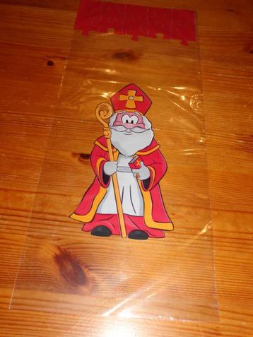 Sachets plastique à confiserie Saint-Nicolas 6 pièces (NEUF) beschikbaar voor biedingen