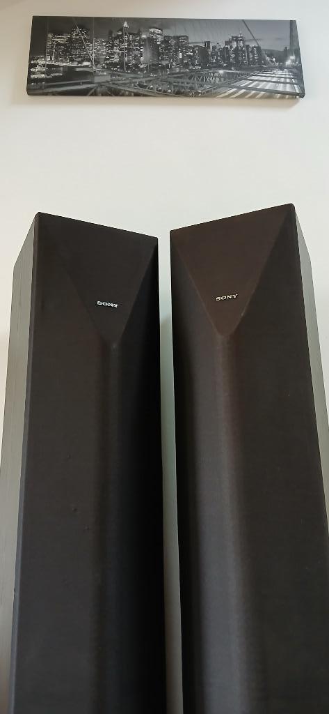 Sony SS-E571V speakerset + Yamaha AX-300 versterker, Audio, Tv en Foto, Luidsprekerboxen, Zo goed als nieuw, Front, Rear of Stereo speakers