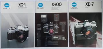 Lot 3 brochures appareils photos MINOLTA (années 80) [BE] beschikbaar voor biedingen