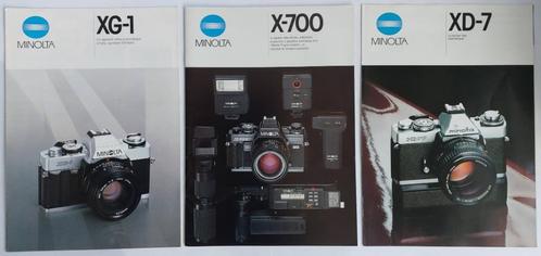 Lot 3 brochures appareils photos MINOLTA (années 80) [BE], Audio, Tv en Foto, Fotocamera's Analoog, Minolta, Ophalen of Verzenden