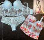 Victoria secret blauwe exclusieve lingerie set OP=OP S, Ophalen of Verzenden