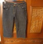-38- jeans pantacourt femme t.42 gris - retro blues -, Retro blues, Gedragen, Grijs, W33 - W36 (confectie 42/44)