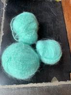 Restjes lichtgroene mohair wol, Hobby en Vrije tijd, Breien en Haken, Ophalen of Verzenden