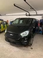 Ford transit custom dubbele cabine 5 pl automatische transmi, Auto's, Xenon verlichting, Stof, 4 cilinders, Zwart