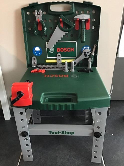 Bosch werkbank meeneembaar, Kinderen en Baby's, Speelgoed | Educatief en Creatief, Zo goed als nieuw, Knutselen, Bouwen, Puzzelen