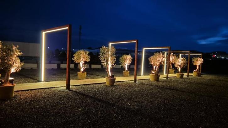 boog, verlichting, tuinverlichting, trouwfeest, tuinfeest, Huis en Inrichting, Woonaccessoires | Zuilen en Pilaren, Gebruikt, Ophalen