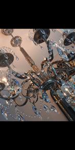 Lustre bohème en métal argenté avec cristaux Swarovski, Maison & Meubles, Comme neuf, Enlèvement, Verre