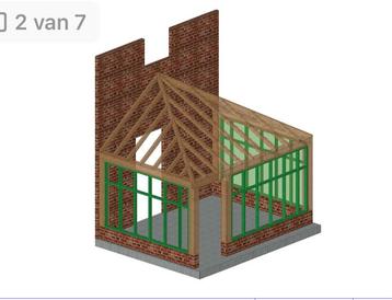 Een nieuw houten eiken bijgebouw beschikbaar voor biedingen