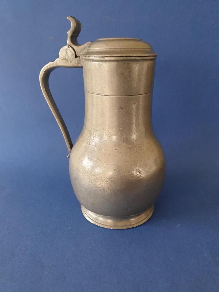 Tinnen kan van Jacobus Kockelet, Antwerpen., Antiek en Kunst, Antiek | Tin, Ophalen