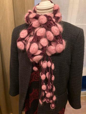 Écharpe chaude très longue en mohair sur coton 2,5 m, Enlèvement ou Envoi, Comme neuf, Écharpe