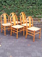 6 vintage design stoelen., Huis en Inrichting, Gebruikt, Bruin, Vijf, Zes of meer stoelen