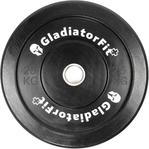 GladiatorFit Olympische rubberen schijf 25kg GRATIS LEVERING, Sport en Fitness, Fitnessmaterialen, Nieuw, Overige typen, Verzenden