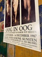 Poster Europalia 87 Osterreich : Oog in Oog, Deurposter of groter, Ophalen of Verzenden, Reclame, Rechthoekig Staand