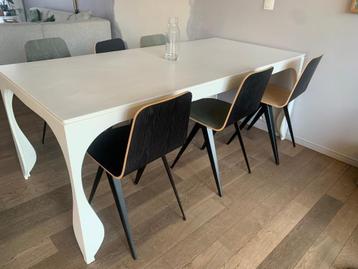 eettafel, Huis en Inrichting, Tafels | Eettafels, Ophalen, 50 tot 100 cm, Zo goed als nieuw, Vijf personen of meer
