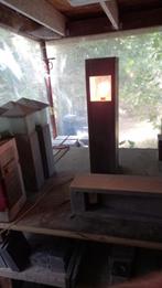 2 Belgische blauwehardsteen tuinverlichting, Enlèvement