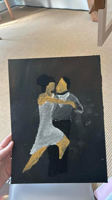 Peinture de couple dansant 