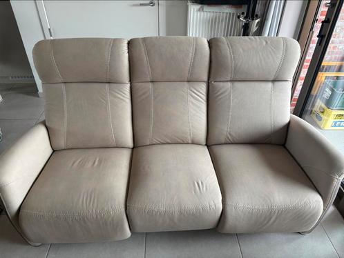 3-zit zetel met 2 relaxfuncties, Huis en Inrichting, Zetels | Zetels, Zo goed als nieuw, Rechte bank, Driepersoons, Stof, Ophalen
