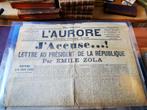 Émile Zola : Affaire Dreyfus  l'Aurore du 13 janvier 1898, Ophalen of Verzenden
