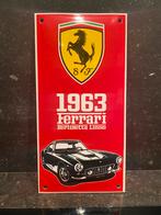 FERRARI gebold metalen reclameplaatje, Ophalen of Verzenden, Zo goed als nieuw, Reclamebord