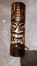 masque Tiki 50 cm en bois d albesia, Antiquités & Art, Enlèvement ou Envoi