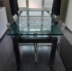 Designtafel met 6 designstoelen, 200 cm of meer, 50 tot 100 cm, Glas, Design